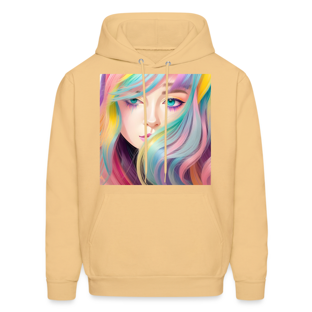 Rainbow Hair Hoodie - light yellow